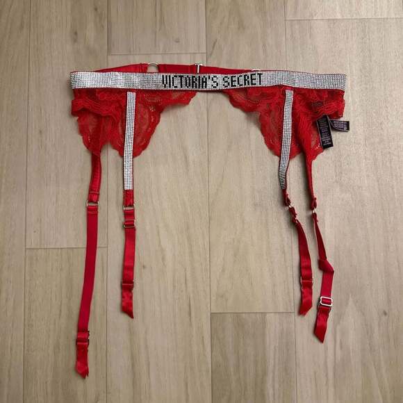Victoria's Secret Other - Victoria's Secret Very Sexy Rhinestone Logo Garter Belt